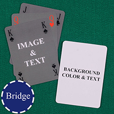 Bridge Size Playing Cards Simple Bridge Style Personalised 2 Sides
