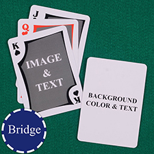Bridge Size Playing Cards Modern Personalised 2 Sides