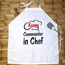 Commander In Chef Personalised Adult Apron