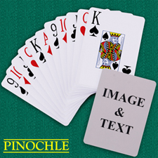 Personalised Poker Pinochle Jumbo Index Playing Cards
