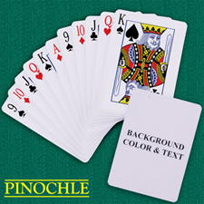 Personalised Poker Size Pinochle Personalised Message Playing Cards
