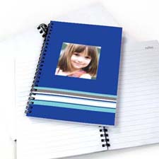 Create Your Own Colourful Stripes Notebook, Blue