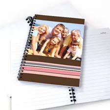 Create Your Own Colourful Stripes Notebook, Chocolate