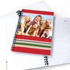 Create Your Own Colourful Stripes Notebook, Red