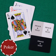 Personalised Poker Three Collage Photo Playing Cards