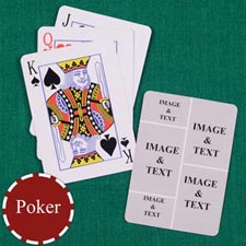 Personalised Poker Size Five Collage Photo Playing Cards