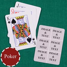 Personalised Poker Six Collage Photo Playing Cards