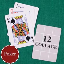 Personalised Poker Size Twelve Collage Photo Playing Cards