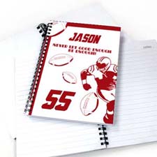 Personalised Football Player Notebook
