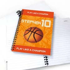 Personalised Sports Star Notebook, Basketball