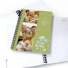 Create Your Own Three Collage Modern Floral Photo Notebook