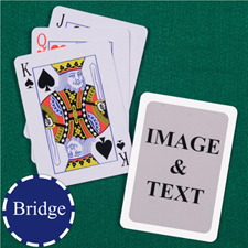 Bridge Size Playing Cards Standard Index White Border