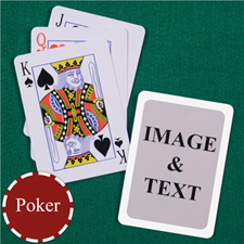 Personalised Poker Size Standard Index White Border Photo Playing Cards