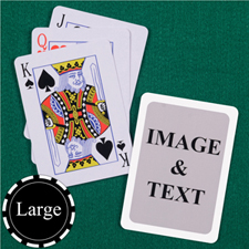 Personalised Large Size Standard Index White Border Playing Cards