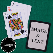 Personalised Large Size Standard Index Black Border Playing Cards