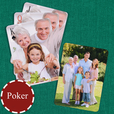 Personalised Simple Custom 2 Side Photo Playing Cards