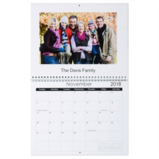 Personalised Simply White, Large Wall Calendar (14