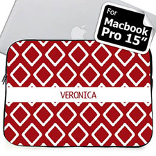 Custom Name Red Lkat Macbook Pro 15 Sleeve (2015)