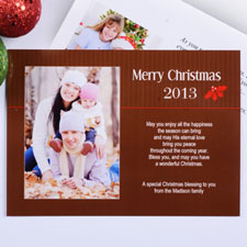 Create My Own Holly Spring Christmas Portrait Photo Invitation Cards