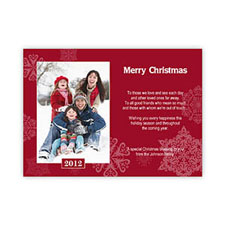 Create My Own Snowing Happiness Portrait Photo Invitation Cards