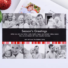 Create My Own Red Merry Miracle Six Collage Invitation Cards