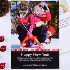 Create My Own Red Merry Miracle Portrait Invitation Cards