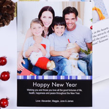 Create My Own Blue Merry Miracle Portrait Invitation Cards