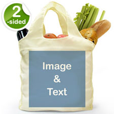 Custom 2 Sides Folded Shopper Bag, Full Square Image