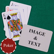 Personalised Poker Standard Index Landscape Photo Playing Cards