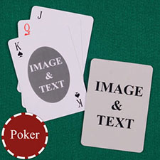 Personalised Poker Ovate Custom 2 Side Playing Cards