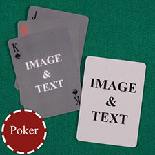 Personalised Poker Simple Custom 2 Side Playing Cards