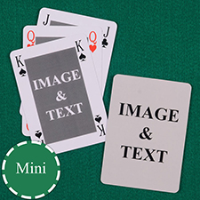 Mini Size Playing Cards Classic Bridge Style Custom 2 Sides