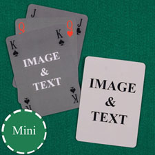 Mini Size Playing Cards Simple Bridge Style Custom 2 Sides