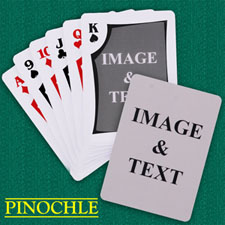 Personalised Modern Custom 2 Side Pinochle Playing Cards