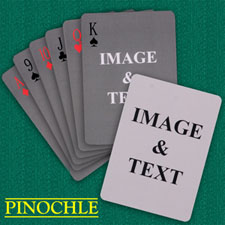 Personalised Simple Custom 2 Sides Pinochle Playing Cards