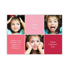 Collage Photo Personalised Valentine Card, 5