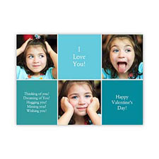 Sweet Collage Photo Personalised Valentine Card, 5