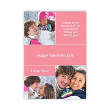 Heart Collage Photo Personalised Valentine Card, 5