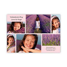 Pink Personalised Photo Valentine Card, 5
