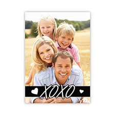 Xo Outline Personalised Photo Valentine Card, 5