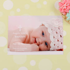 Print Your Own Memorable mument Baptism Photo Invitation Cards