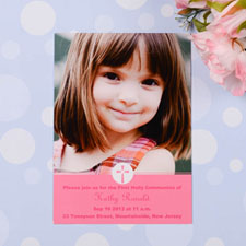 Print Your Own Christening Cross – Rose Communication Photo Invitation Cards