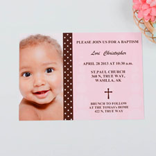 Print Your Own Child Of God – Girl Baptism Photo Invitation Cards