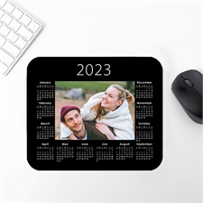 Custom Print Photo Mouse Pad Calendar, Black