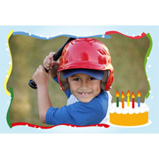 Baby Boy Cake Birthday Personalised Animated Invitation Card 4