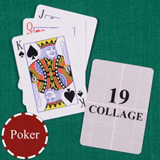Personalised Poker Size Nineteen Collage Playing Cards