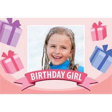 Personalised Birthday Girl Lenticular Greeting Card