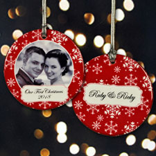 Personalised Snowing Christmas Ornament