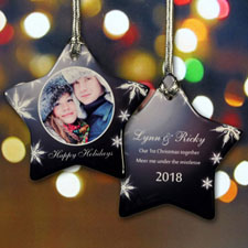 Personalised Glimmering Snow Star Shaped Ornament
