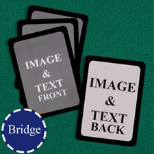 Bridge Size Playing Cards Custom Cards (Blank Cards) Black Border